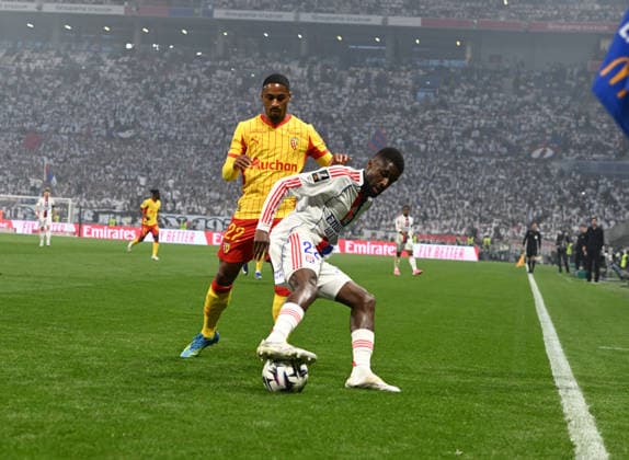 Football : Olympique Lyonnais v Racing LENS - French ligue 1- 17 05 2026 SAID Wesley of Lens during the French ligue 1 match between Olympique Lyonnais and Racing Lens at Groupama Stadium Decines Charpieu Lyon on May 17, 2026 , France LYONFrance  Copyright: xMouradxAllilix