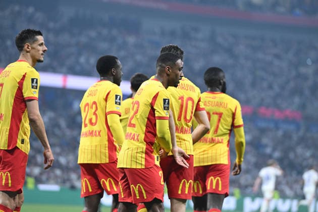 Football : Olympique Lyonnais v Racing LENS - French ligue 1- 17 05 2026 SAID Wesley of Lens scoring goal during the French ligue 1 match between Olympique Lyonnais and Racing Lens at Groupama Stadium Decines Charpieu Lyon on May 17, 2026 , France LYONFrance  Copyright: xMouradxAllilix