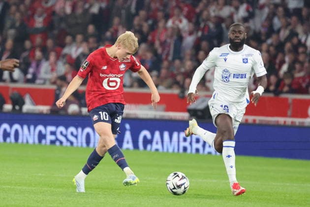FOOTBALL : LOSC Lille vs Auxerre - Ligue 1 J34 - 17 05 2026 Hakon HARALDSSON (LOSC Lille) lors du match LOSC Lille vs Auxerre, Ligue 1 J34, Decathlon Arena stade Pierre Mauroy, le 17 mai 2026 - photo Laurent Sanson PsnewZ  Copyright: xLaurentxSANSONx xPsnewZx