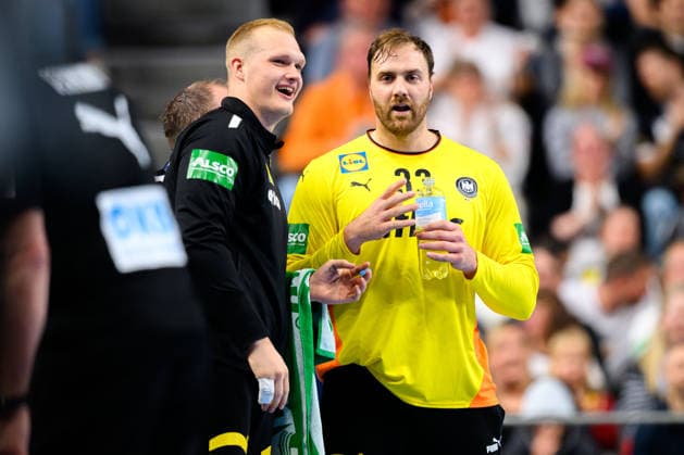 Koeln: Handball Laenderspiel - Deutschland - Daenemark Torhueter David Späth David Spaeth (Deutschland), Torhueter Andreas Wolff (Deutschland) Koeln Lanxess Arena Deutschland