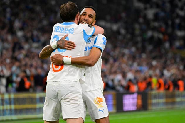 FOOTBALL : Olympique de Marseille VS Stade Rennais FC - Ligue 1 McDonald s - 17 05 2026 Joy OM - But Pierre-Emerick Aubameyang - Ligue 1 McDonald™s match between Olympique de Marseille and Stade Rennais FC on May 17, 2026 at the Orange Velodrome Stadium in Marseille. MarseilleFrance  Copyright: xWilliamxCannarellax