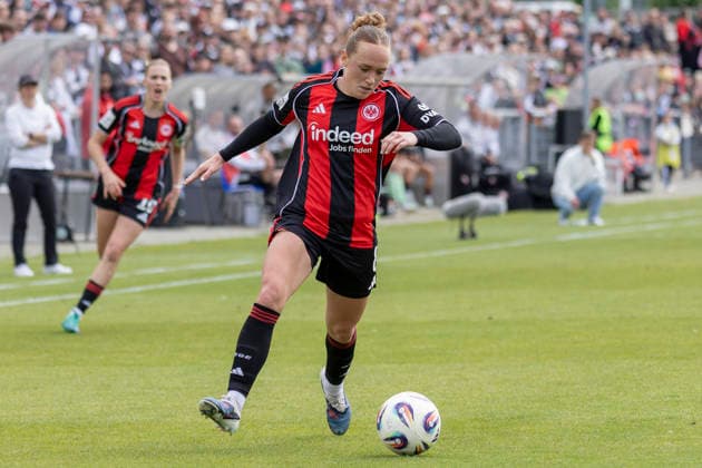 Google Pixel Frauen Bundesliga: Eintracht Frankfurt - 1. FC Union Berlin, 17.05.2026 Lisanne Gräwe (Eintracht Frankfurt 8) am Ball, Freisteller, Portrait Porträt, Eintracht Frankfurt - 1. FC Union Berlin, Frankfurt, Stadion am Brentanobad, 17.5.2026 Copyright: xBEAUTIFULxSPORTS Gawlikx