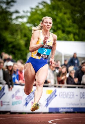 35. Internationales Läufermeeting; Pliezhausen, 17.05.2026 Unterwegs im 150m-Sprint der Frauen: Sina Mayer (GER LAZ Zweibrücken); 35. Internationales Läufermeeting am 17.05.2026 im Schönbuchstadion in Pliezhausen (Baden-Württemberg). Copyright: xBEAUTIFULxSPORTS R.xSchmittx