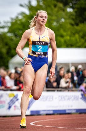 35. Internationales Läufermeeting; Pliezhausen, 17.05.2026 Unterwegs im 150m-Sprint der Frauen: Sina Mayer (GER LAZ Zweibrücken); 35. Internationales Läufermeeting am 17.05.2026 im Schönbuchstadion in Pliezhausen (Baden-Württemberg). Copyright: xBEAUTIFULxSPORTS R.xSchmittx
