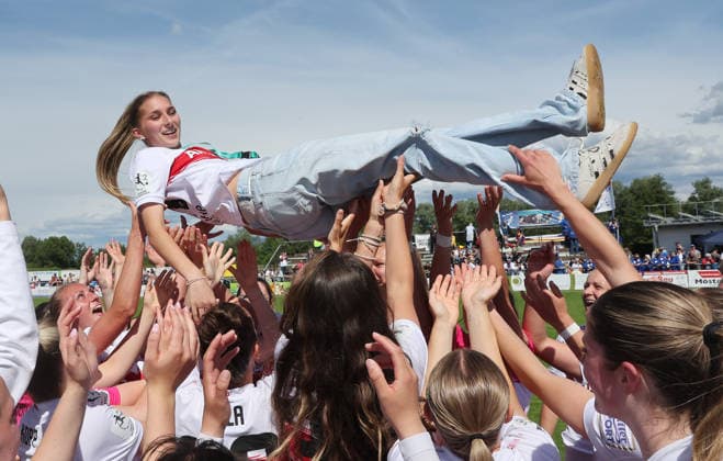 Sand , Fußball 2. Bundesliga , SC Sand vs. VfB Stuttgart Frauen , Emma Babic ( VfB )