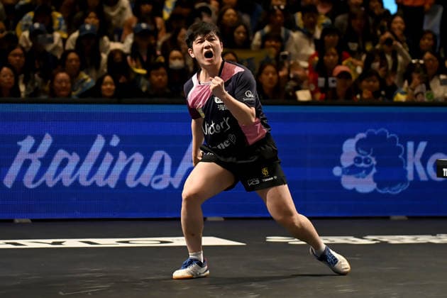 TT CL Hylo Final 4 Finale 1. FC Saarbrücken TT - Alliance Nimes - Montpellier am 17.05.2026 in der Saarlandhalle in Saarbrücken Fan Zhendong ( Saarbrücken )