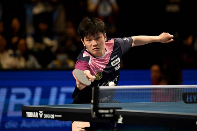 TT CL Hylo Final 4 Finale 1. FC Saarbrücken TT - Alliance Nimes - Montpellier am 17.05.2026 in der Saarlandhalle in Saarbrücken Fan Zhendong ( Saarbrücken )