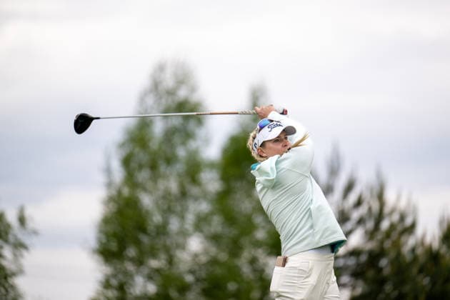 Amundi German Masters - Fourth Round Casandra Alexander of South Africa plays off the tee of the 4th hole during the final round of the Amundi German Masters at Green Eagle Golf Courses in Hamburg, Germany, on May 17, 2026. Hamburg Germany  Copyright: xAndyxAstfalckx originalFilename:astfalck-amundige260518_npT4h.jpg