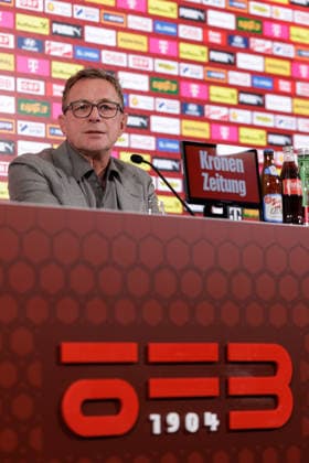 SOCCER - OEFB, PK, squad nomination VIENNA,AUSTRIA,18.MAY.26 - SOCCER - OEFB, Oesterreichischer Fussball-Bund, preview, press conference, PK, Pressekonferenz squad nomination. Image shows head coach Ralf Rangnick (AUT).  GEPAxpictures xArminxRauthner