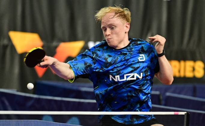 RECORD DATE NOT STATED Andre Bertelsmeier from Germany at WTT Feeder Lagos in Portugal. Andre Bertelsmeier (TSV Bad Königshofen) from Germany competes in the WTT Feeder in Lagos, Portugal, on May 18, 2026. Lagos, Portugal Hessen Portugal