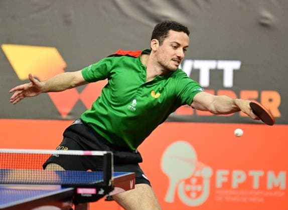 RECORD DATE NOT STATED Marcos Freitas from Portugal at WTT Feeder Lagos in Portugal. Marcos Freitas from Portugal competes in the WTT Feeder in Lagos, Portugal, on May 18, 2026. Lagos, Portugal Hessen Portugal