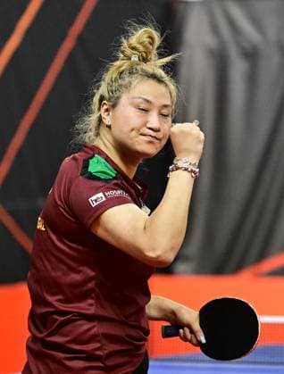 RECORD DATE NOT STATED Jieni Shao from Portugal at WTT Feeder Lagos in Portugal. Jieni Shao from Portugal competes in the WTT Feeder in Lagos, Portugal, on May 18, 2026. Lagos, Portugal Hessen Portugal