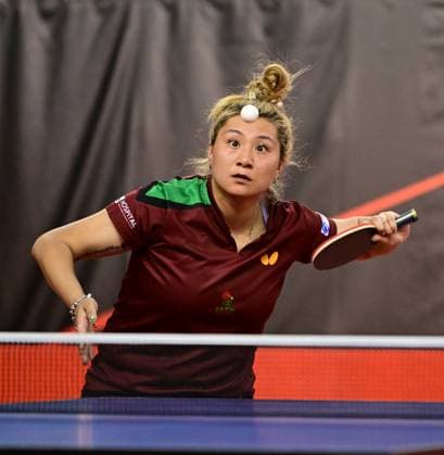 RECORD DATE NOT STATED Jieni Shao from Portugal at WTT Feeder Lagos in Portugal. Jieni Shao from Portugal competes in the WTT Feeder in Lagos, Portugal, on May 18, 2026. Lagos, Portugal Hessen Portugal