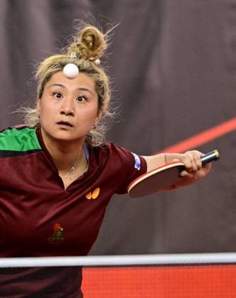 RECORD DATE NOT STATED Jieni Shao from Portugal at WTT Feeder Lagos in Portugal. Jieni Shao from Portugal competes in the WTT Feeder in Lagos, Portugal, on May 18, 2026. Lagos, Portugal Hessen Portugal