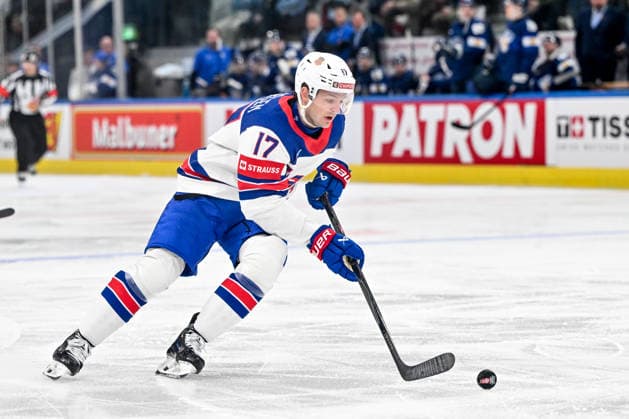 ZURICH, SWITZERLAND - MAY 18: Will Borgen of United States in action during the 2026 IIHF Ice hockey, Eishockey World Championship, WM, Weltmeisterschaft Switzerland game between Finland and USA at Swiss Life Arena on May 18, 2026 in Zurich, Zurich. Zurich Swiss Life Arena Zurich Switzerland Copyright: xJustPictures.ch AndreaxBrancax jp-en-EuSpIm-JP7_ANB_Fin_USA_18052026_8534