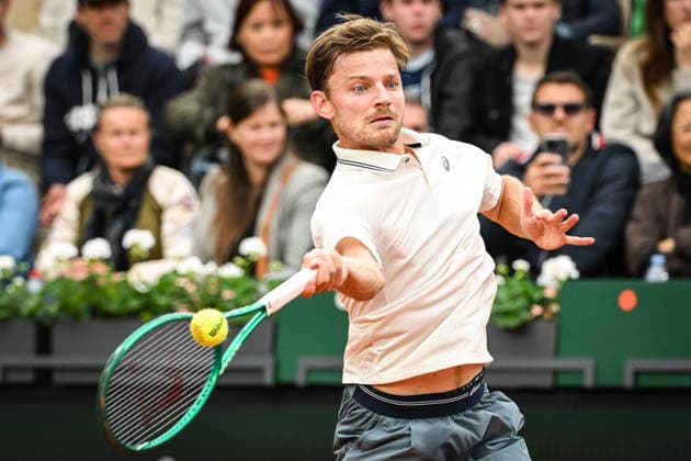 May 18, 2026, Paris, France: DAVID GOFFIN of Belgium during his first qualifying match against CH Tseng of Taiwan at the ATP, Tennis Herren French Open 2026 at Roland-Garros Stadium in Paris, France. Goffin won 6:3, 6:1. Paris France - ZUMAm308 20260518_zsp_m308_049 Copyright: xMatthieuxMirvillex
