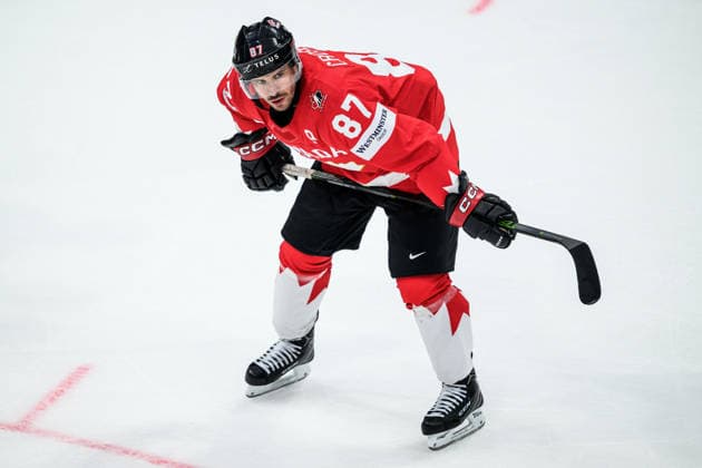 260518 Sidney Crosby of Canada during the 2026 IIHF Ice hockey, Eishockey World Championship, WM, Weltmeisterschaft match between Canada and Denmark on May 18, 2026 in Fribourg. Photo: Jesper Zerman BILDBYRAN kod JZ JZ0718 ishockey ice hockey ishockey-vm 2026 vm 2026 iihf world championship kanada canada danmark denmark canada kanada bbeng danmark denmark Copyright: JESPERxZERMAN BB260518JZ085