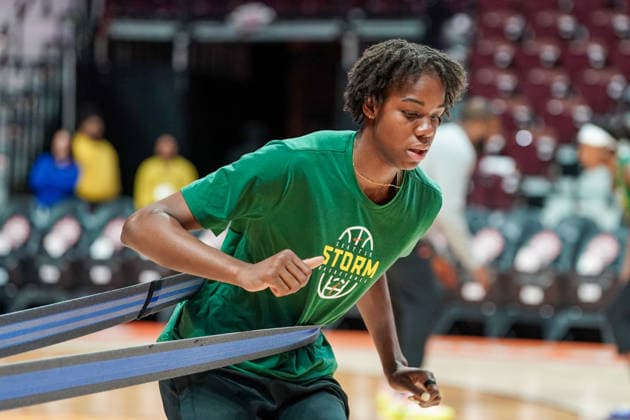 May 10, 2026, Uncasville, Connecticut, USA: Seattle Storm center Dominique Malonga during warm ups before the game against the Connecticut Sun at Mohegan Sun Arena. WNBA, Basketball Damen, USA 2026: Seattle Storm At Connecticut Sun  - ZUMAw109 20260510_fap_w109_035 Copyright: xDebbyxWongx