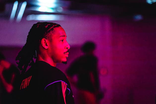 easyCredit Basketball Bundesliga, 2. Playoff-Viertelfinale: Telekom Baskets Bonn vs. Fitness First Baskets Würzburg, 18.05.2026 Jalen Finch (Telekom Baskets Bonn 0) vor dem Einlauf - easyCredit Basketball Bundesliga, 2. Playoff-Viertelfinale: Telekom Baskets Bonn vs. Fitness First Baskets Würzburg, 18.05.2026, Telekom Dome Bonn Copyright: xBEAUTIFULxSPORTS Derixx