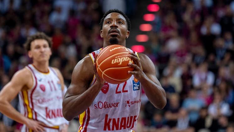 Johnathan Stove (Fitness First Wuerzburg Baskets, 22) Telekom Baskets Bonn - Fitness First Würzburg Baskets 18.05.2026 Basketball, easyCredit Basketball Bundesliga, Playoffs, Viertelfinale Spiel 2, GER, Bonn, Telekom Dome Bonn Copyright: HMBxMedia xMarcoxBader