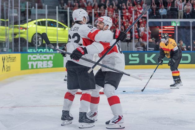 18 05 2026, Zurich, Swiss Life Arena, Ice hockey, Eishockey World Championships: Germany - Switzerland, JUbel zum 0.4. 85 Sven Andrighetto (Switzerland), 62 Denis Malgin (Switzerland) Zurich Swiss Life Arena Zurich Switzerland Copyright: xJustPictures.ch StefanxEmchx jp-de-StEm-DSC0015720260518