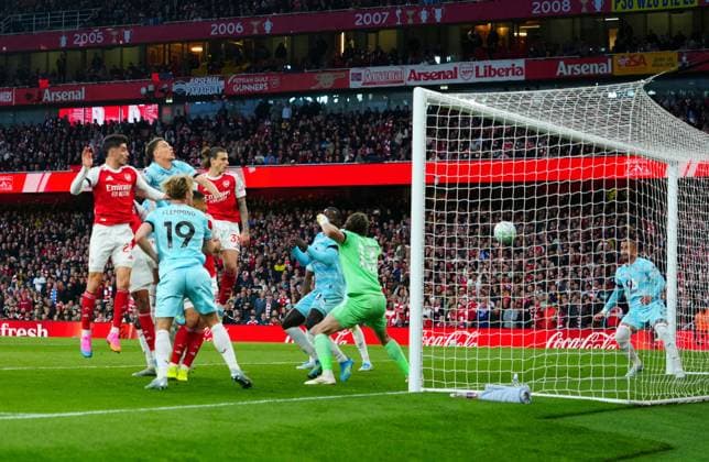 Kai Havertz of Arsenal scores the opening goal Arsenal v Burnley, Premier League, Football, Emirates Stadium, London, UK - 18 May 2026London Emirates Stadium United Kingdom EDITORIAL USE ONLY No use with unauthorised audio, video, data, fixture lists, club league logos or live services. Online in-match use limited to 120 images, no video emulation. No use in betting, games or single club league player publications. Copyright: xJavierxGarcia Shutterstockx 16881286s