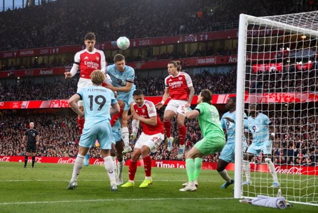 Kai Havertz scores the opening goal for Arsenal Arsenal v Burnley, Football, Premier League, Emirates Stadium, Islington, London, UK - 18 05 2026 EDITORIAL USE ONLY No use with unauthorised audio, video, data, fixture lists, club league logos or live services. Online in-match use limited to 120 images, no video emulation. No use in betting, games or single club league player publications. Copyright: xMattxImpey Shutterstockx 16882378a