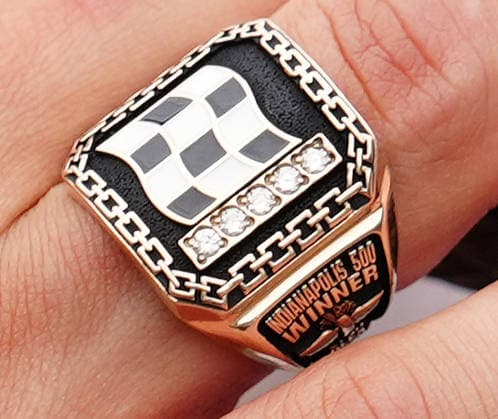 INDIANAPOLIS, IN - MAY 18: A close up of the Indy 500 winners ring worn by IndyCar, Indy Car, IRL, USA driver Alex Palou as seen before practice for the 110th Running of the Indianapolis 500 on May 18th, 2026, at the Indianapolis Motor Speedway in Indianapolis, Indiana. (Photo by Brian Spurlock Icon Sportswire) AUTO: MAY 18 NTT IndyCar Series Indianapolis 500 Practice EDITORIAL USE ONLY Icon26051850065