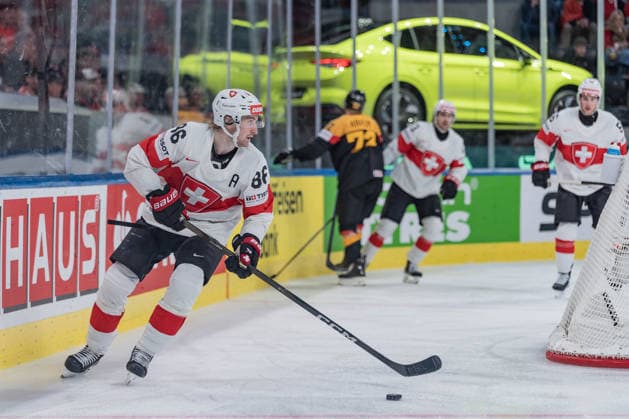 18 05 2026, Zurich, Swiss Life Arena, Ice hockey, Eishockey World Championships: Germany - Switzerland, 86 Janis Moser (Switzerland) Zurich Swiss Life Arena Zurich Switzerland Copyright: xJustPictures.ch StefanxEmchx jp-de-StEm-DSC0156020260518