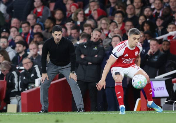 London, England, 18th May 2026. Mikel Arteta manager of Arsenal during the Arsenal vs Burnley Premier League match at the Emirates Stadium, London. Picture credit should read: David Klein Sportimage EDITORIAL USE ONLY. No use with unauthorised audio, video, data, fixture lists, club league logos or live services. Online in-match use limited to 120 images, no video emulation. No use in betting, games or single club league player publications. SPI_022_DK_Arsenal_Burnley SPI-4808-0018
