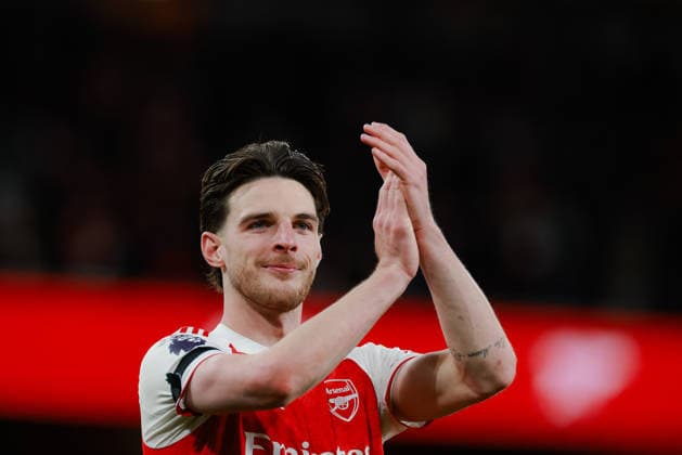 Premier League 2025 26 Arsenal v Burnley Emirates Stadium 18.05.2026 Declan Rice of Arsenal Premier League 2025 26 Arsenal v Burnley Emirates Stadium 18.05.2026 Photograph By Marc Aspland The Times  Copyright: xMarcxAsplandx NINTCHDBPICT001081989411