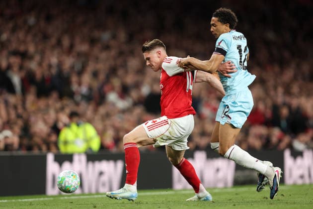 Arsenal v Burnley 18 May 2026, London - Premier League Football - Arsenal v Burnley - Viktor Gyokeres of Arsenal and Bashir Humphreys of Burnley - Photo: Charlotte Wilson Offside. London UK Copyright: xCharlottexWilsonx xOffsidexOffside