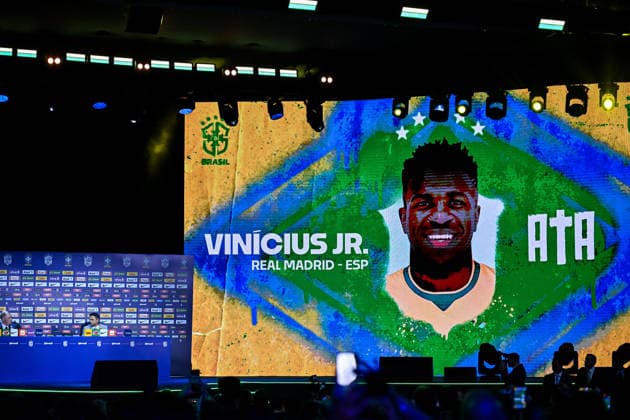 Final Squad for the World Cup RIO DE JANEIRO, RJ - 18.05.2026: FINAL SQUAD FOR THE WORLD CUP - Vinicius Jr. on the list during the announcement of the Brazilian national team, Nationalteam for the 2026 World Cup, an event held at the Museum of Tomorrow, in the city of Rio de Janeiro (RJ), this Monday (18). (Photo: Nayra Halm Fotoarena) x2945995x  NayraxHalm