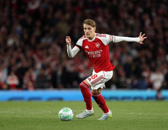 Martin Odegaard (A) at the Arsenal v Burnley EPL match, at the Emirates Stadium, London, UK on 18th May, 2026. 