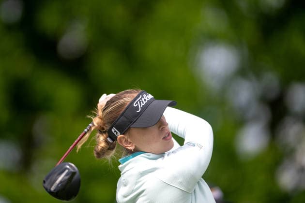 Amundi German Masters - Fourth Round Chiara Noja of Germany drives from the tee of the 12th hole during the final round of the Amundi German Masters at Green Eagle Golf Courses in Hamburg, Germany, on May 17, 2026. Hamburg Germany  Copyright: xAndyxAstfalckx originalFilename:astfalck-amundige260518_npWxR.jpg