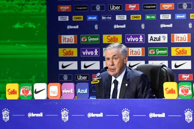 (260519) -- RIO DE JANEIRO, May 19, 2026 -- Carlo Ancelotti, head coach of Brazil s national football team reacts during a press conference, PK, Pressekonferenz announcing the 26-player squad for the 2026 FIFA World Cup, WM, Weltmeisterschaft, Fussball in Rio de Janeiro, Brazil, May 18, 2026. (Photo by Xinhua) (SP)BRAZIL-RIO DE JANEIRO-2026 FIFA WORLD CUP-26-PLAYER SQUAD-PRESS CONFERENCE DanielxRamalho