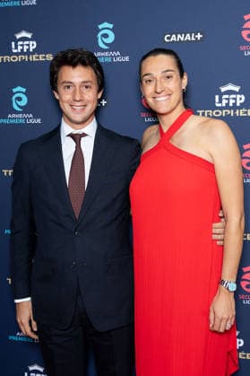 Trophees 2026 - Arkema Premiere Ligue - Paris Borja Duran, Caroline Garcia pregnant attends the awards ceremony of the French Women’s Football Professional League LFFP 2025 2026 season at Pavillon Dauphine on May 18, 2026 in Paris, France. Photo by Nasser Berzane ABACAPRESS.COM Paris France  Copyright: xBerzanexNasser ABACAx