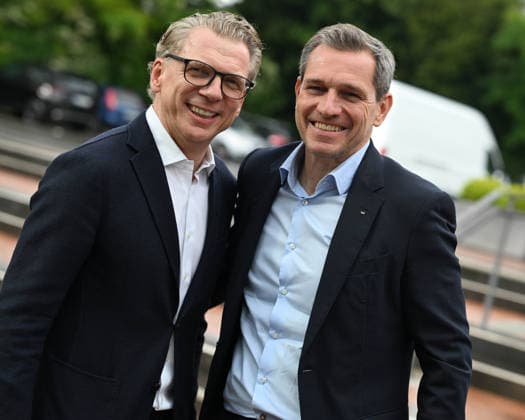 18.05.2026, xophax, Fussball 1.Bundesliga, Köln Cologne , 1.FC Koeln. Saisonende. Sommerpause. Saisonabschluss in der Kölner Flora. 1.FC Köln Dr. Klaus Behrenbeck und Michael Mronz, rechts Koeln