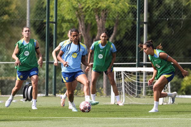 May 19, 2026, Sant Joan Despi, Barcelona, SPAIN: Esmee Brugts during the training day of FC Barcelona, Barca ahead UEFA Women Champions League 2025 26, Final football match against OL Lyonnes at Ciutat Esportiva Joan Gamper on May 19, 2026 in Sant Joan Despi, Barcelona, Spain. FC Barcelona Training And Media Day - UEFA Women Champions League 2025 26 Final  - ZUMAa181 20260519_zaa_a181_016 Copyright: xJavierxBorregox