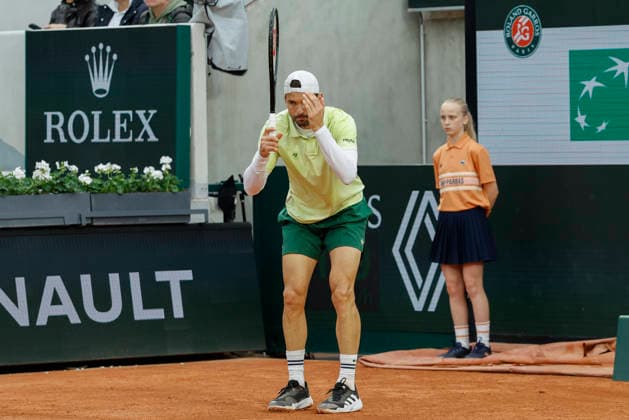 May 19, 2026, Paris, Paris, France: Grigor DIMITROV (BUL) in action during the qualifications day 2 of the tennis Grand Slam of Roland Garros 2026, at Roland Garros Stadium - on April 16 2026 .Paris - France Paris France - ZUMAb253 20260519_zsp_b253_001 Copyright: xLoicxBaratouxx