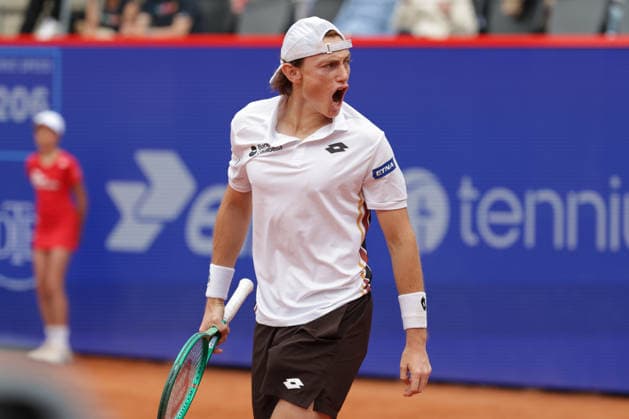 2026.05.19, xFSx, Bitpanda Open Hamburg ATP500, Achtelfinale, Herren-Tennistunier in Hamburg , Am Rothembaum in Hamburg , Ignacio Buse (PER) jubelnd, bejubelt, jubelt, jubeln Copyright: HMBxMedia FernandoxSoares