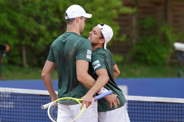 2026.05.19, xFSx, Bitpanda Open Hamburg ATP500, Achtelfinale, Herren-Tennistunier in Hamburg , Am Rothembaum in Hamburg , Jakob Schnaitter (GER) und Mark Wallner (GER) gewinnen das doppel , jubelnd, bejubelt, jubelt, jubeln Copyright: HMBxMedia FernandoxSoares