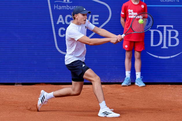 Justin Engel (Germany) kontrolliert den Ball, Bitpanda Hamburg Open, Bitpanda Hamburg Open, Rothenbaum am 19. May 2026 in Hamburg, Deutschland. (Foto von Marco Steinbrenner DeFodi Images) Justin Engel (Germany) controls the ball, Bitpanda Hamburg Open, Bitpanda Hamburg Open, Rothenbaum, May 19, 2026 in Hamburg, Germany. (Photo by Marco Steinbrenner DeFodi Images) -