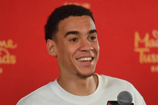 Jamal MUSIALA (Bayern Muenchen) enthuellt seine Wachsfigur von Madame Tussauds am 19.05.2026 in Muenchen. Einzelbild,angeschnittenes Einzelmotiv,Portraet,Portrait,Porträt.