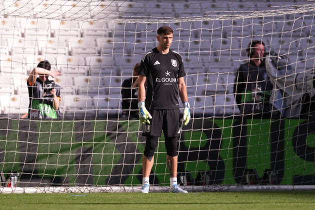 ISTANBUL, TURKIYE ? 19 MAY 2026: Emiliano Martinez of Aston Villa F.C. during the training session the day before the UEFA Europa League Final 2026 match between SC Freiburg and Aston Villa F.C. at Besiktas Park on May 19, 2026 in Istanbul, Turkiye. Copyright: xAlexandraxFechetex xSPPx Sportspressphoto_SPR150092