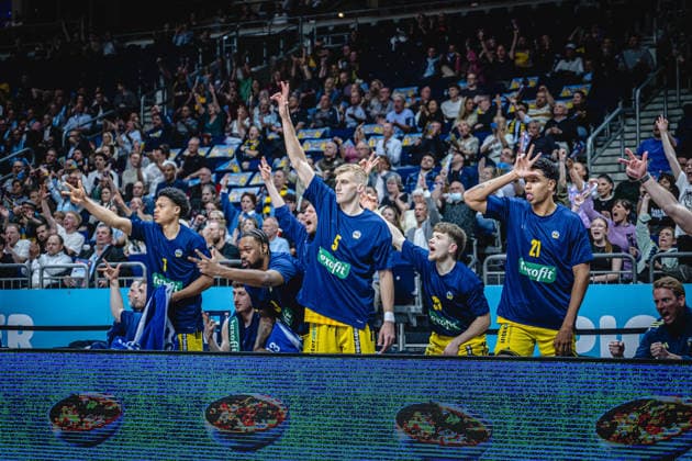 Basketball Berlin 19.05.2026 Saison 2025 2026 EasyCredit BBL 1. Bundesliga Männer, Herren Playoffs Viertelfinale Spiel 2 Alba Berlin - RASTA Vechta jubel Alba