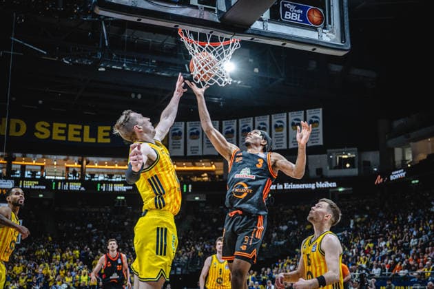 Basketball Berlin 19.05.2026 Saison 2025 2026 EasyCredit BBL 1. Bundesliga Männer, Herren Playoffs Viertelfinale Spiel 2 Alba Berlin - RASTA Vechta bbal43 Malik Parsons (Vechta, No.03)