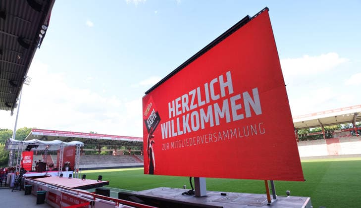 MV Mitgliederversammlung im Stadion An der Alten Försterei Fußball Fussball Bundesliga Herren DFL Saison 2025 2026 19.05.2026 1.FC Union Berlin FCU