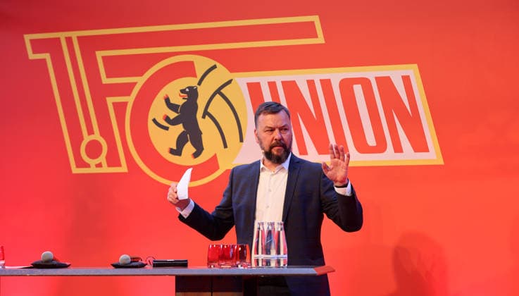 Pressesprecher Christian Arbeit MV Mitgliederversammlung im Stadion An der Alten Försterei Fußball Fussball Bundesliga Herren DFL Saison 2025 2026 19.05.2026 1.FC Union Berlin FCU