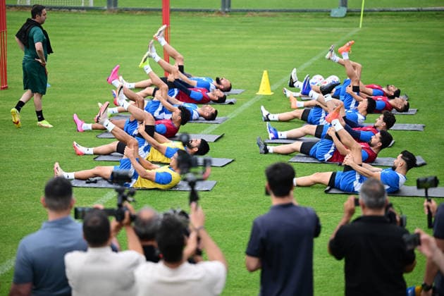 Iran National Football Team starts preparations in Turkiye s Antalya ahead of 2026 FIFA World Cup, WM, Weltmeisterschaft, Fussball ANTALYA, TURKIYE - MAY 19: Members of the Iran National Football Team take part in a training session at the Mardan Sports Complex in Antalya, Turkiye on May 19, 2026. The national team, Nationalteam launched their training camp in southern Turkiye to prepare for the upcoming 2026 FIFA World Cup, jointly hosted by the United States, Canada, and Mexico. Orhan Cicek Anadolu Antalya Turkey. Editorial use only. Please get in touch for any other usage. Copyright: x2026xAnadoluxOrhanxCicekx